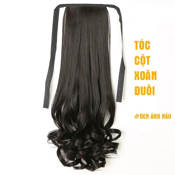 Tóc Cột Xoăn Đuôi 38cm Tơ Nhân Tạo D15S