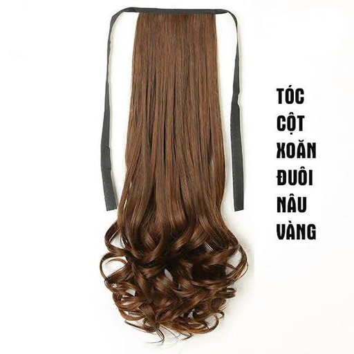 Tóc Cột Xoăn Đuôi 48cm Tơ Nhân Tạo D15